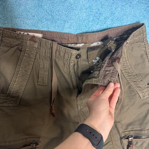 J Brand Mens Straight Leg Cargo Mens Pants 36x32 Olive Green Cotton Fits 36x30.5 - Picture 10 of 16